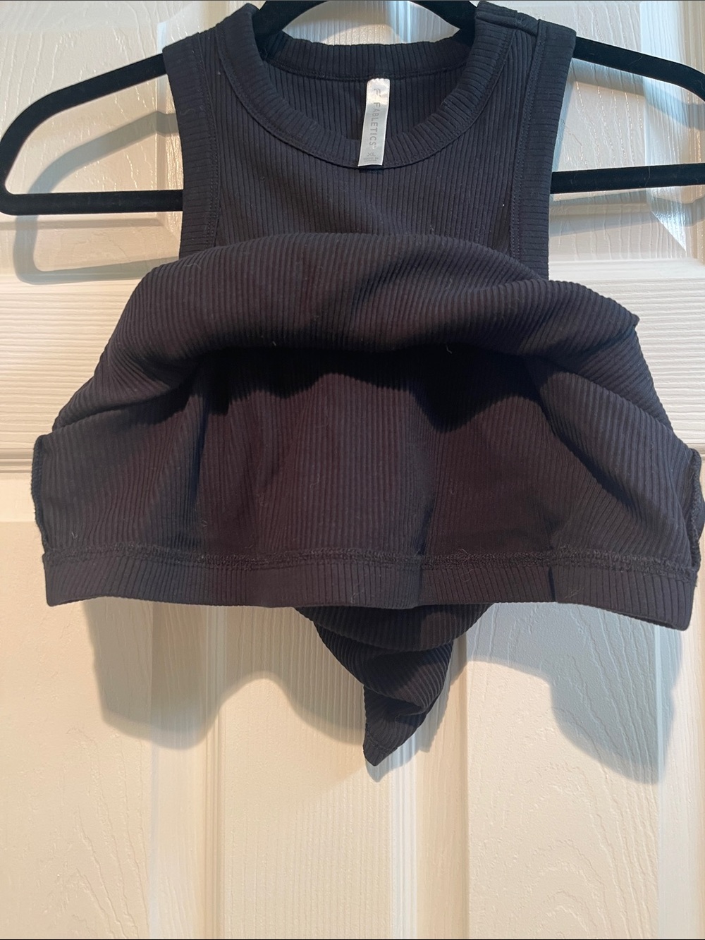 Fabletics Black Ribbed High-Neck Tank - Picture 4 of 4